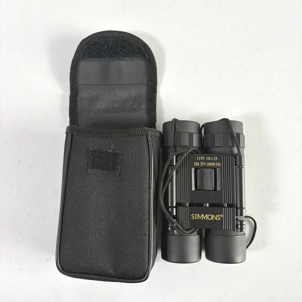 Simmons Binoculars 1159 10x25 Compact Black 288ft@1000yds with Case
